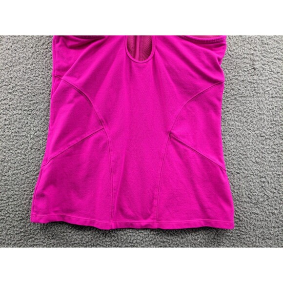 Athleta Women's size Small Hot Pink Fitness Athletic Tank Top with Shelf Bra - Picture 7 of 11